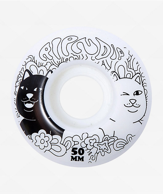 RIPNDIP Flower Child 50mm White Skateboard Wheels