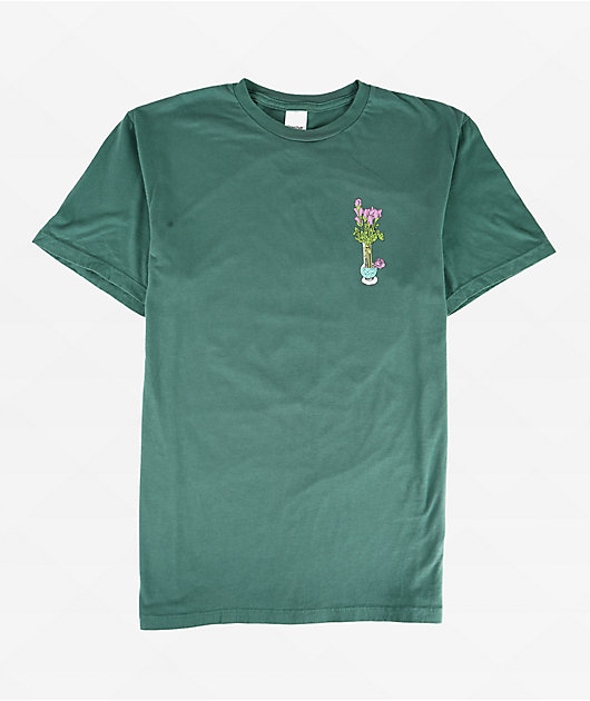 RIPNDIP Flower Vase Olive T-Shirt