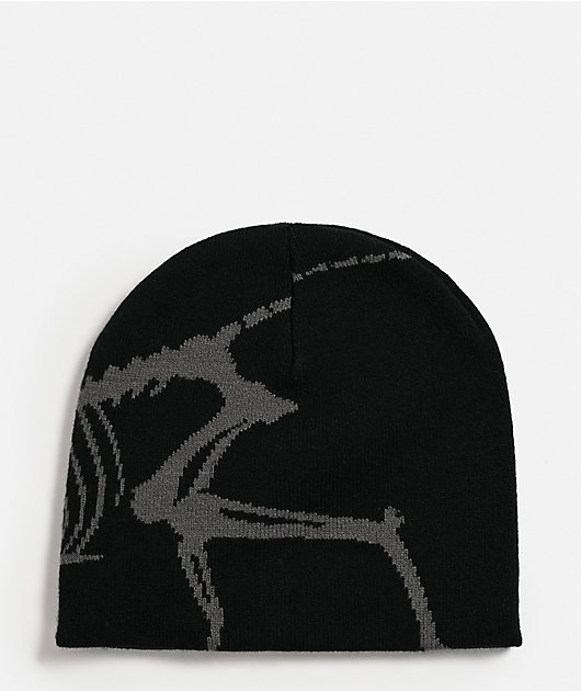 RIPNDIP Fossil Black Skully Beanie | Zumiez