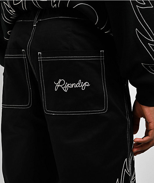 RIPNDIP Howdy Chainstitch Black Pants | Zumiez