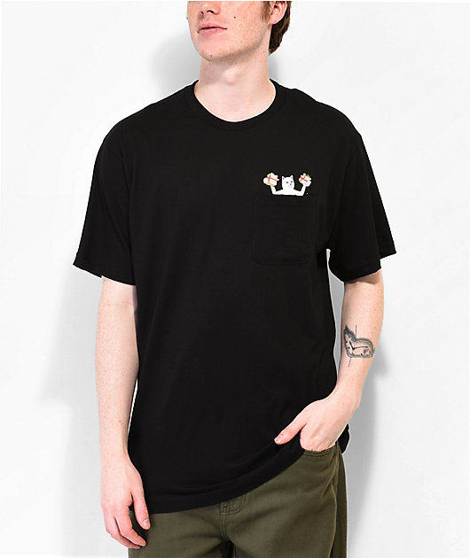 ◆送料/関税無料◆【RipnDip】Let's Get This Bread Tシャツ RIPNDIP Let's Get This Bread Black Pocket T-Shirt | Zumiez