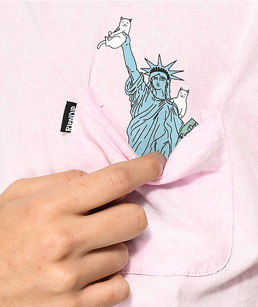 RIPNDIP Liberty Pink Mineral Wash T-Shirt