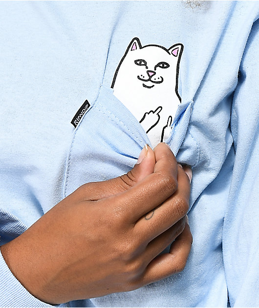 RIPNDIP Lord Nermal Baby Blue Long Sleeve T-Shirt