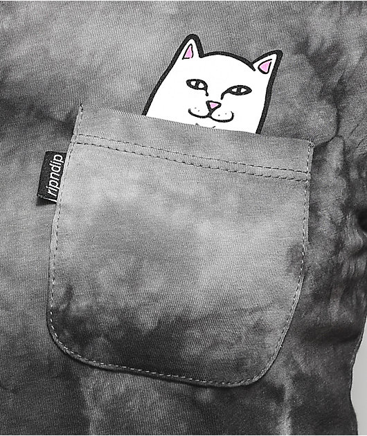 RIPNDIP Lord Nermal Black Smoke Tie Dye Pocket T-Shirt