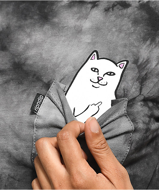 RIPNDIP Lord Nermal Black Smoke Tie Dye Pocket T-Shirt