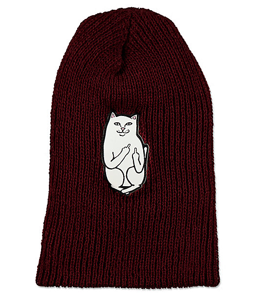 RIPNDIP Lord Nermal Burgundy Beanie