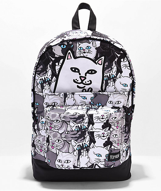 RIPNDIP Lord Nermal Family Tree Black White Backpack Zumiez