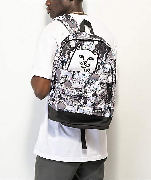 RIPNDIP Lord Nermal Family Tree Black & White Backpack | Zumiez
