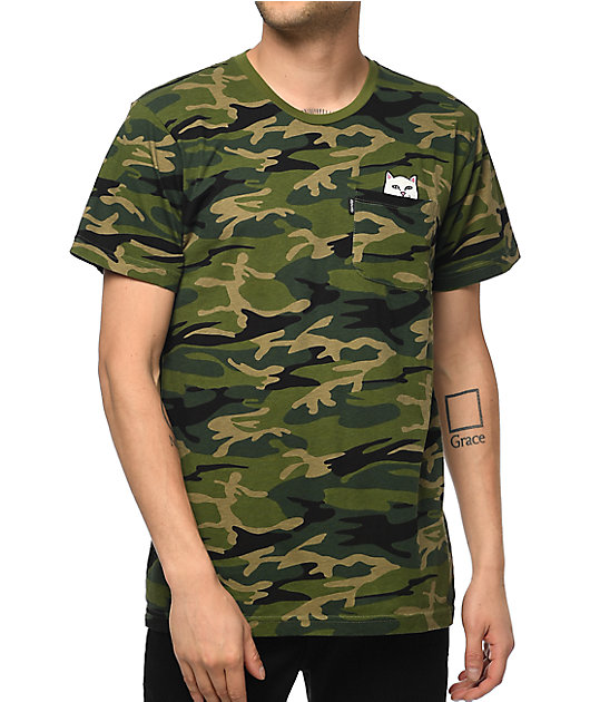 cat camouflage t shirt