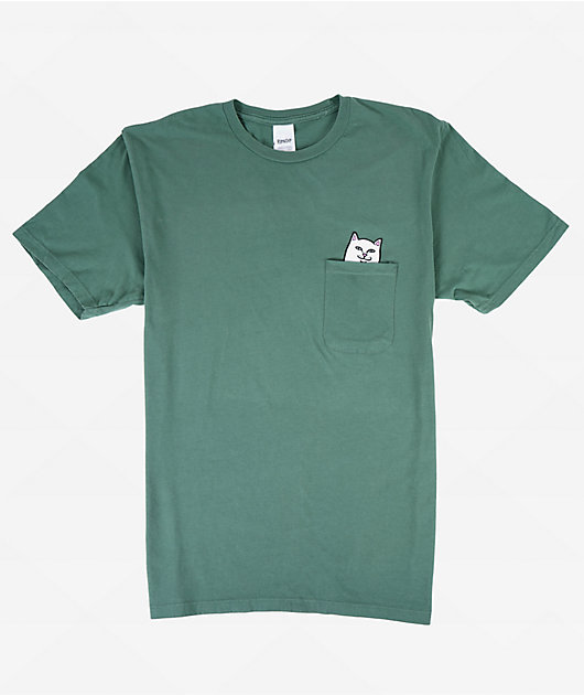 Blue Tomato Cheap Ripndip Shirts RIPNDIP Lord Nermal Green Pocket