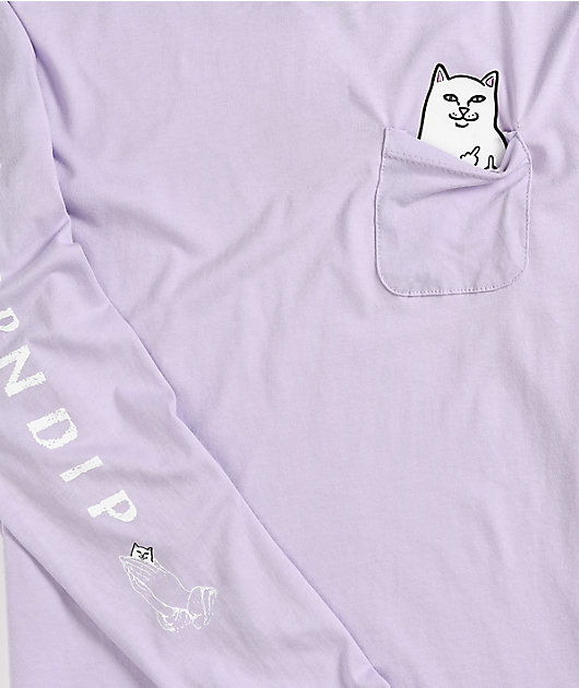RIPNDIP Lord Nermal Lavender Long Sleeve T-Shirt