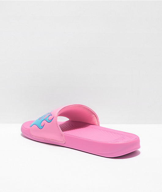 RIPNDIP Lord Nermal Pink & Blue Flame Slides