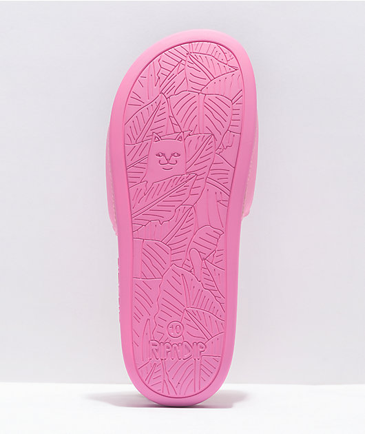 RIPNDIP Lord Nermal Pink Blue Flame Slide Sandals Zumiez