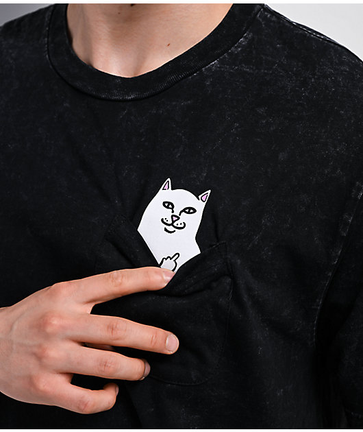 RIPNDIP Lord Nermal Pocket Black Wash T-Shirt