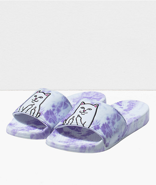 RIPNDIP Lord Nermal Purple Cloud Wash Slide Sandals