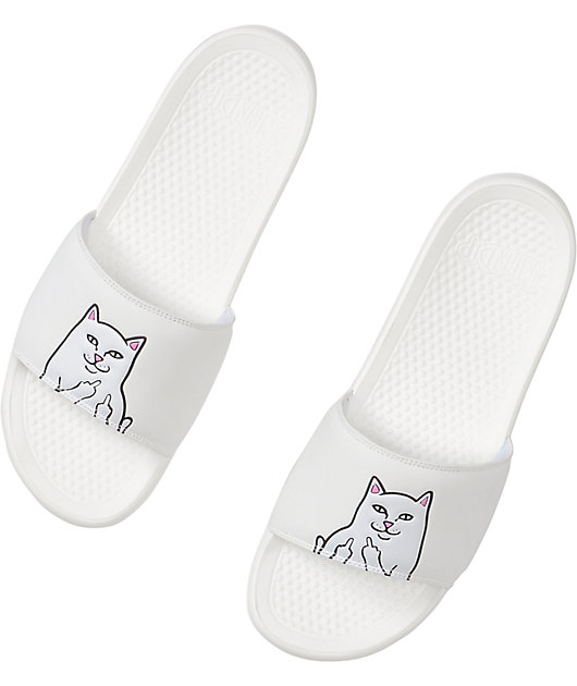 white ripndip slides