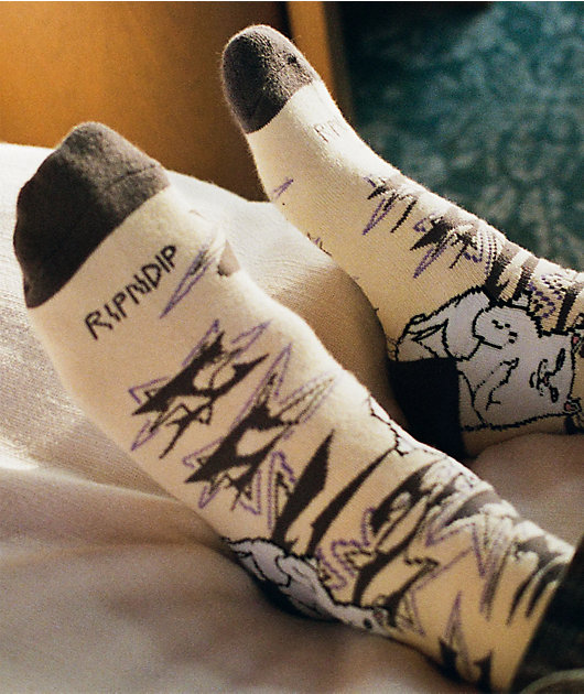 RIPNDIP Lord Nermal Wire Bone Crew Socks