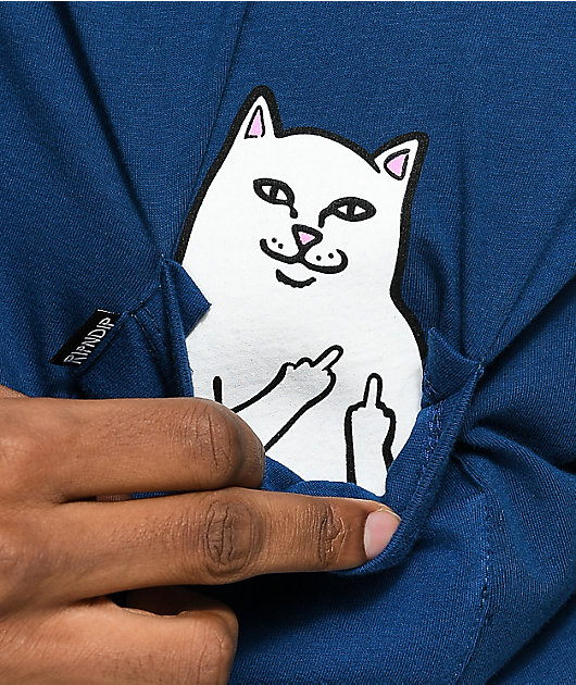 RIPNDIP Lord Nermal camiseta azul con bolsillo