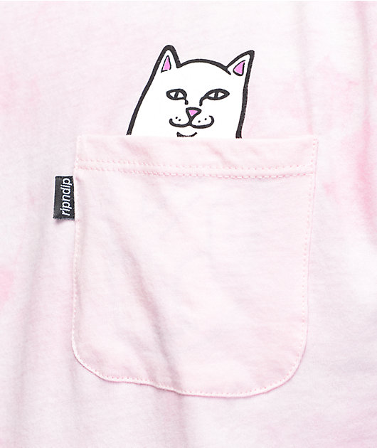 RIPNDIP Lord Nermal camiseta rosa con bolsillos