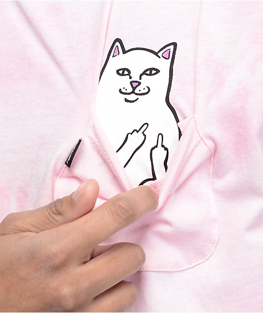 RIPNDIP Lord Nermal camiseta rosa con bolsillos
