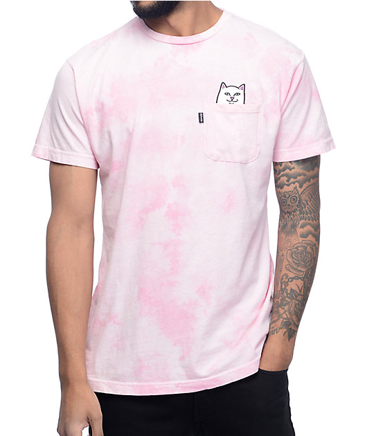 RIPNDIP Lord Nermal camiseta rosa con bolsillos