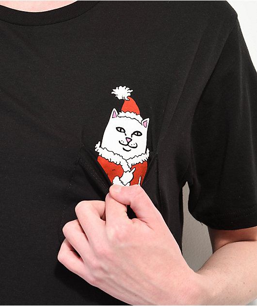 RIPNDIP Lord Santa Black Pocket T-Shirt