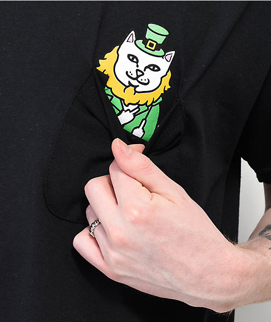 RIPNDIP Luck Of The Nerm Black Pocket T-Shirt