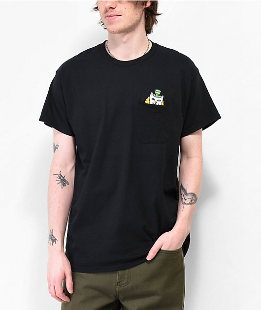 RIPNDIP Luck Of The Nerm Black Pocket T-Shirt
