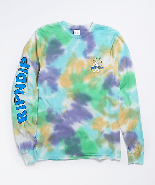 RIPNDIP Lucky Charms Pastel Tie-Dye Long Sleeve T-Shirt