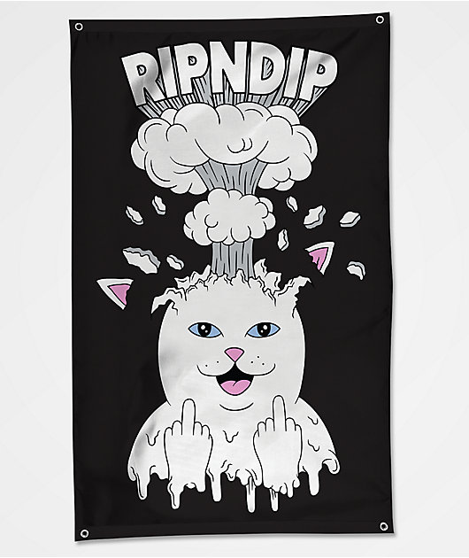 RIPNDIP Mind Blown Black Banner