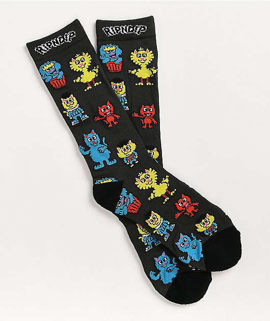 RIPNDIP Nerm Street High Black Crew Socks