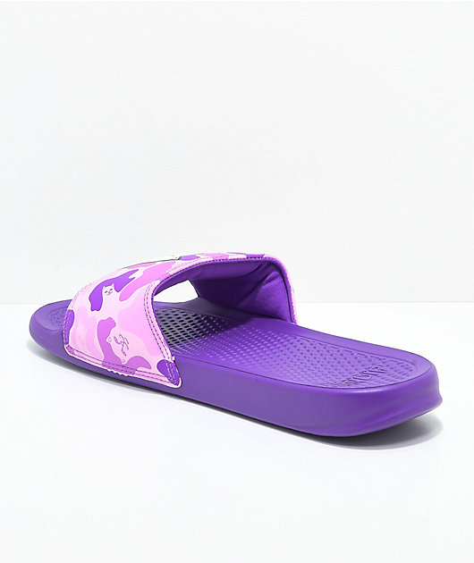 RIPNDIP Nermal Purple Camo Slide Sandals