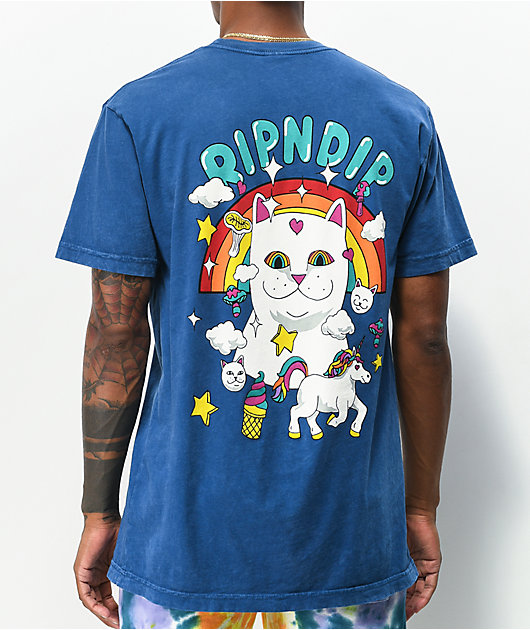 RIPNDIP Nermland Blue Mineral Wash T-Shirt