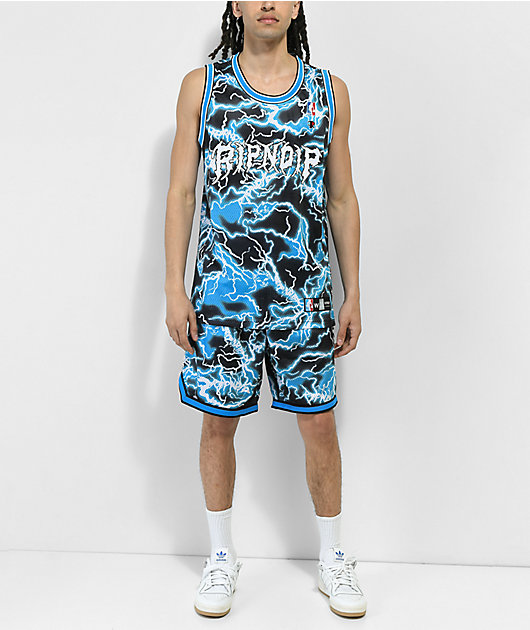 RIPNDIP Nikola Black & Blue Basketball Jersey | Zumiez