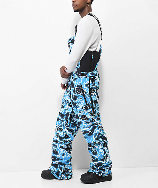 RIPNDIP Nikola Black & Blue Snowboard Bib Pants | Zumiez