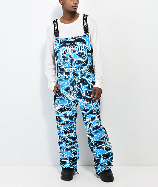 RIPNDIP Nikola Black & Blue Snowboard Bib Pants | Zumiez