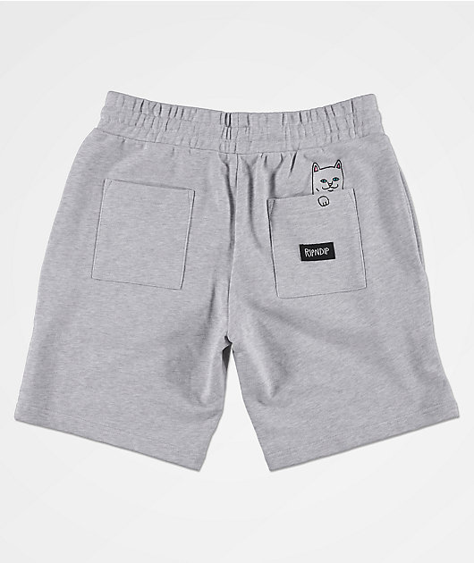 mens grey sweat shorts