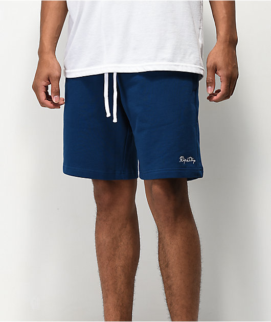 navy blue sweat shorts