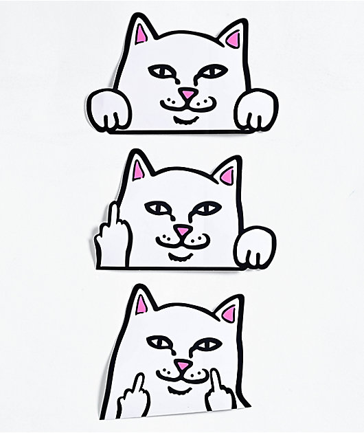 送料無料！RIPNDIP Peeking Nermal Car Sticker Pack Peeking Nermal Car Sticker Pack (White) – RIPNDIP