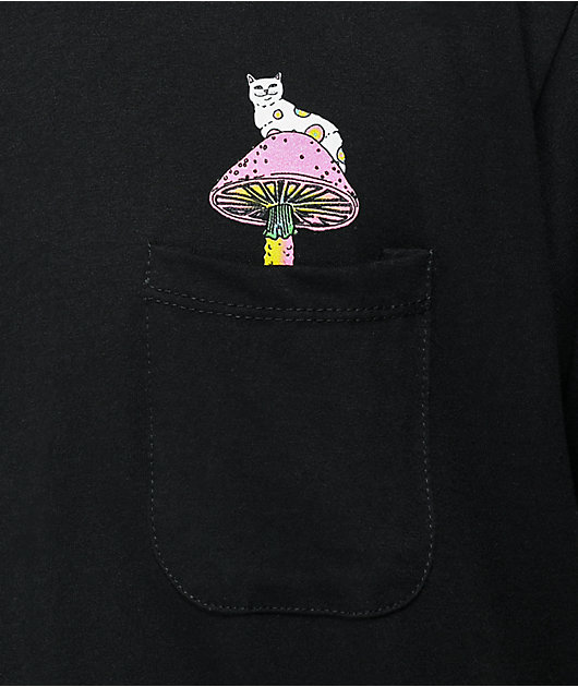 RIPNDIP Psychedelic Black Pocket T-Shirt
