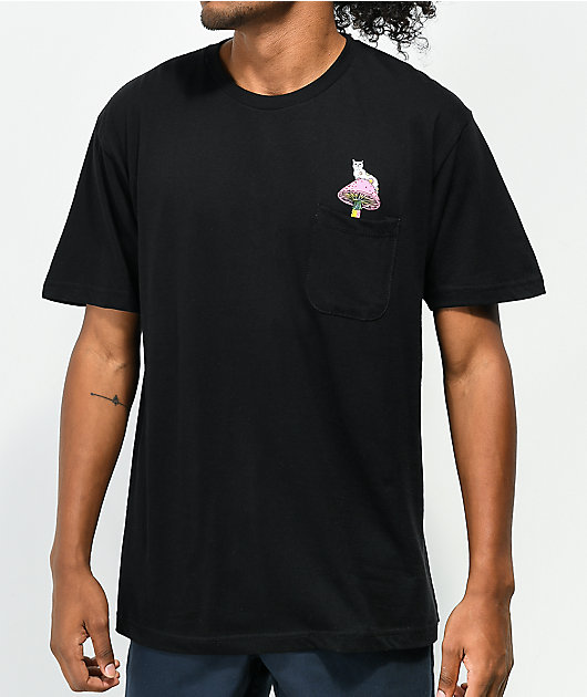 RIPNDIP Psychedelic Black Pocket T-Shirt