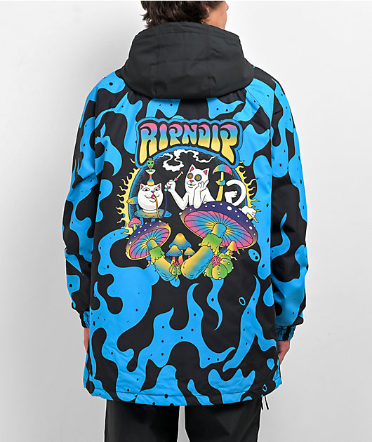 RIPNDIP Psychedelic Blue & Black 10K Snowboard Jacket | Zumiez