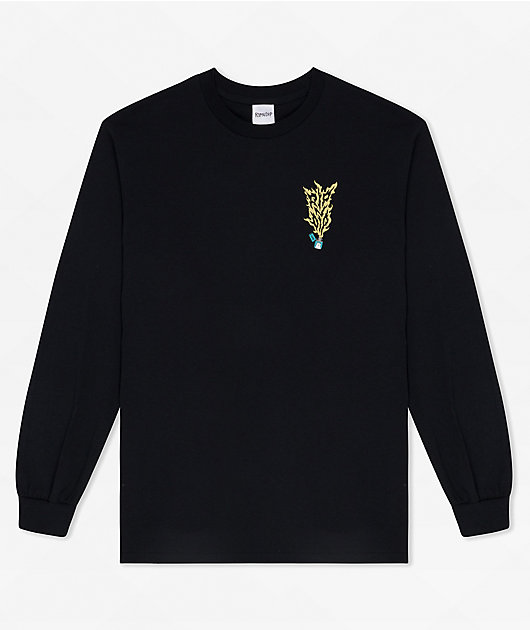 RIPNDIP RIPNLIT Black Long Sleeve T-Shirt | Zumiez