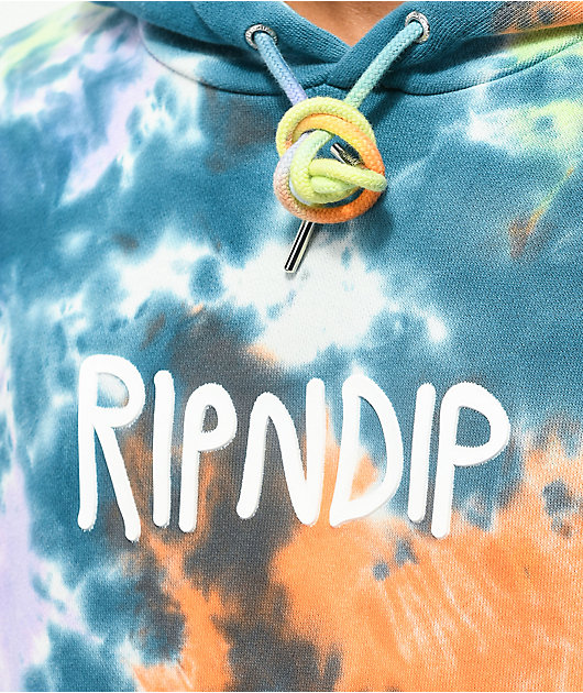 RIPNDIP Rubber Logo Tie Dye Hoodie