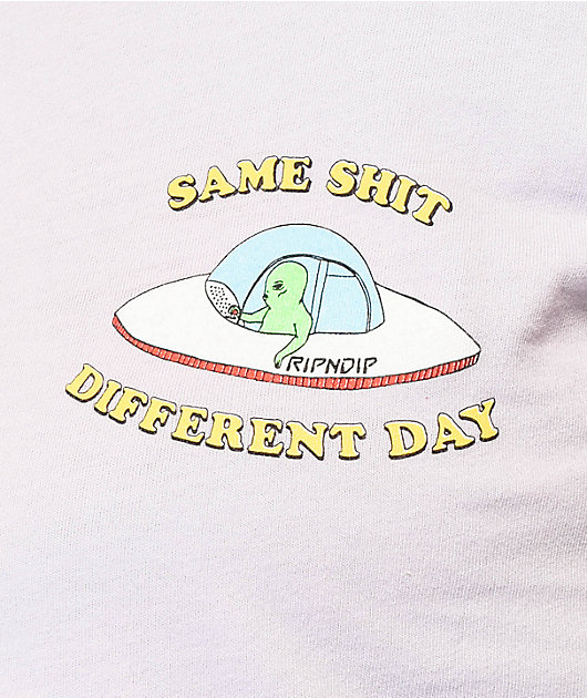 RIPNDIP Same Shit Different Day Lavender Baby T-Shirt