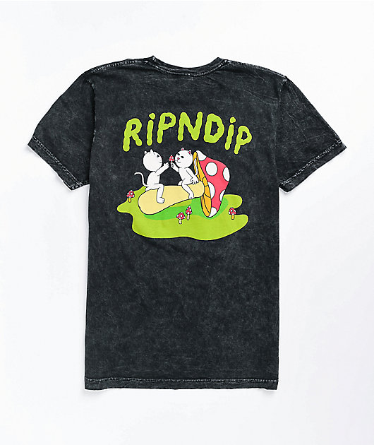RIPNDIP Sharing Is Caring Black Wash T-Shirt
