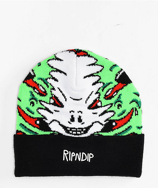 RIPNDIP Skull Face Black Beanie