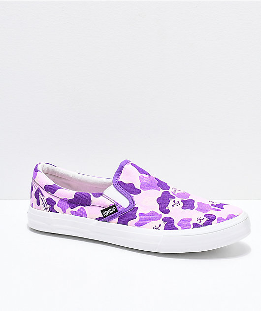 RIPNDIP Slip-On Purple Nermal Camo Shoes | Zumiez