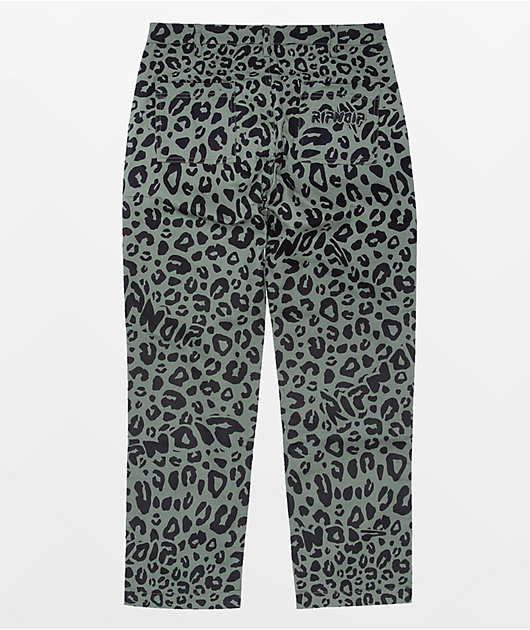 RIPNDIP Spotted Olive & Black Twill Chino Pants | Zumiez
