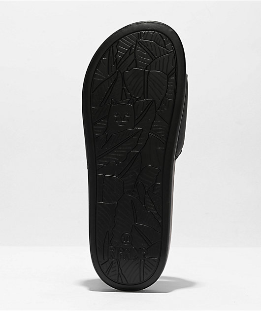RIPNDIP Sprinkles Airbrush Logo Black Slide Sandals